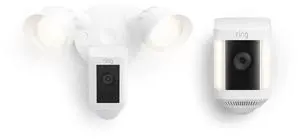Ring Floodlight Cam Plus with Ring Spotlight Cam Plus, Battery White