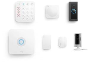 Ring Video Doorbell Wired with All-new Ring Indoor Cam (White) and Ring Alarm 5-Piece (White)