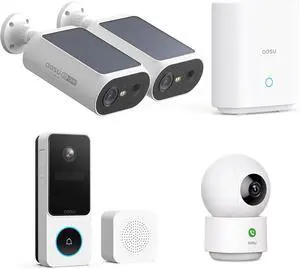 AOSU Solar Security Cameras Wireless Outdoor/Indoor, Doorbell Camera for Home Safety