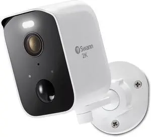 Swann CoreCam Pro Wireless Security Camera, 2K HD, Indoor/Outdoor Home, Spotlight, 2-Way Talk & Siren, Heat Motion Detection, Color Night Vision, IP65, 1 Pack