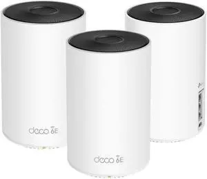TP-Link Deco AXE5300 Wi-Fi 6E Tri-Band Whole-Home Mesh Wi-Fi System, 3 Pack