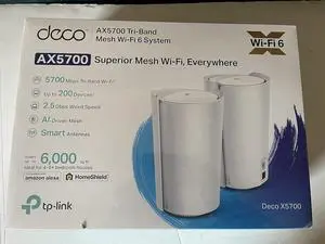 TP-Link Deco AX5700 Tri-Band Smart Whole Home Mesh Wi-Fi 6 System (2-Pack)