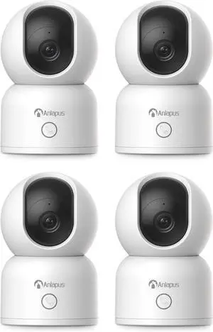 4 x 2MP Home Security Indoor Camera, C518 1080p Pan/Tilt Wi Camera, 2.4/5 GHz 360° Plug-in Camera, Motion Detection, One-Touch Call, Auto Track, Night Vision (Memory Card Not Include)