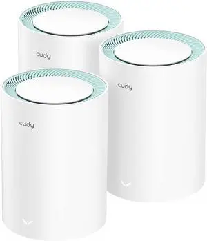 Cudy M1300 3-Pack AC1200 Gigabit Whole Mesh WiFi System, Dual Band, WiFi Extender, High Gain Antennas, VPN, Cloudflare, Connect Up to 100 Devices