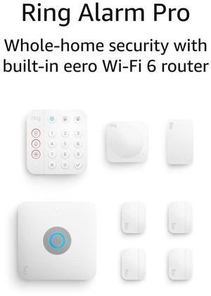 Ring Alarm Pro (newest model), 8-Piece Kit, built-in eero Wi-Fi 6 router and 30-day free Ring Protect Home subscription
