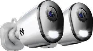 Night Owl Plug-in Wireless 4K HD Indoor/Outdoor Deterrence Camera with 2-Way Audio (2 Camera)