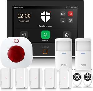 Alarm System for Home Security (Gen 2)11 piece. DIY, Touch Screen, Motion Detection, Contact sensors, Wireless Siren, Remotes, Phone App, Compatible with Alexa, Continuous Updates,NO Monthly Fees