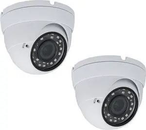 Evertech 1080P HD 2.8-12mm Wide Angle Manual Zoom Lens Indoor Outdoor Metal Dome Camera for Security Surveillance Systems