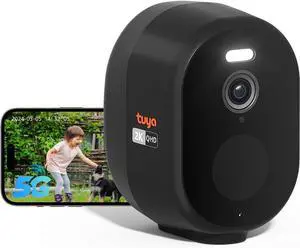 2PC Security Camera Wireless Outdoor, 5G/2.4G WiFi Cameras for Home Security, 2K Battery Powered Cameras with AI Detection,Color Night Vision, IP66, 2 Way Audio, Works Alexa&Google Assistant, Cloud/SD