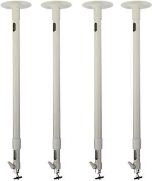 VideoSecu 4 Pack 24-40 Inch Security Camera Housing Mount Brackets Adjustable Tilt Swivel Long Drop Ceiling Stand for CCTV Home Surveillance System 1PI