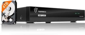 TIGERSECU Ultra HD 5MP 8 Channel Hybrid Security DVR/NVR with 4TB Hard Drive, Expandable to 16 Cameras, 6-in-1 Home Surveillance Recorder for 8 Analog, TVI, AHD, CVI, RS485 PTZ and 8 IP Cameras