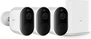 IMILAB Wireless Three Cameras with Hub: 2.5K QHD Battery Cameras System with 150° View, 90 Days Battery Life, Spotlight Security WiFi Camera, Local/Cloud Storage