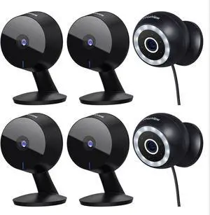 LaView Indoor Security Cameras 4pcs & Security Cameras Outdoor 2pc, 2K Wired Cameras for Home Security with Color Night Vision
