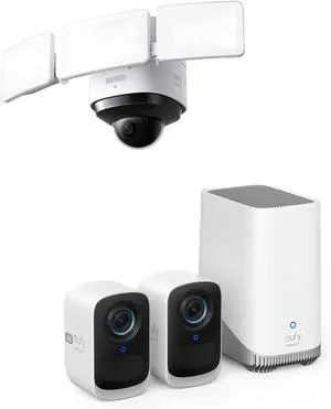 eufy Security eufyCam 3C 2-Cam Kit S330 Floodlight Cam 2 Pro,Security Camera Outdoor Wireless, 4K Camera, Expandable Local Storage up to 16TB, eufy Security eufyCam 3C 2-Cam Kit S330 Floodlight Cam 2 Pro,Security Camera Outdoor Wireless, 4K Camera, Expandable Local Storage up to 16TB,