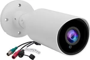 Evertech 1080p Outdoor Night Vision CCTV Security Camera HD TVI CVI AHD Indoor Weatherproof 2.8-12mm Manual Zoom Bullet White for CCTV Security Surveillance Systems