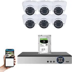 Evertech 1080p HD 8 Channel 6 Security Camera Surveillance System 2TB HDD Recording Storage