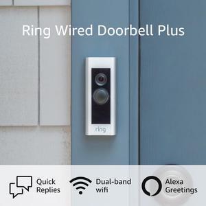 Ring Wired Doorbell Plus (Video Doorbell Pro)  Upgraded, with added security features and a sleek design (existing doorbell wiring required)