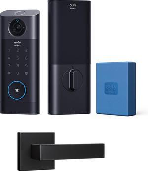 eufy Security S330 3-in-1 Video Smart Lock + Replacement Battery Pack + Handle, Keyless Entry, WiFi Door Lock, App Remote Control, SD Card Required