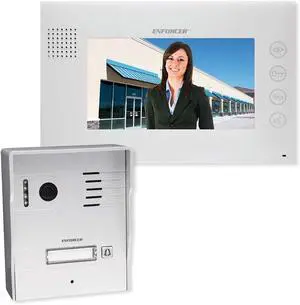 Seco-Larm DP-264-1C7Q Enforcer Hands-Free Video Door Phone Kit; Includes: (1) DP-264-CQ Hands-Free Camera, and (1) DP-264-M7Q Hands-Free Monitor