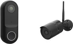 Feit Electric Doorbell Camera, Wireless Video Doorbell, 2.4 GHz WiFi, No Hub, Two-Way Audio, Motion Detection, Night Vision, 1080p HD, Micro SD Card Storage, Hardwired, CAM/Door/WiFi