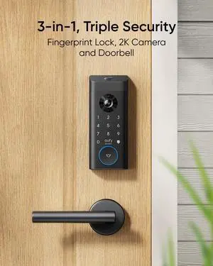 eufy Security Video Smart Lock E330 with HomeBase S380, 3-in-1 Camera+Doorbell+Fingerprint Keyless Entry Door Lock eufy Security Video Smart Lock E330 with HomeBase S380, 3-in-1 Camera+Doorbell+Fingerprint Keyless Entry Door Lock