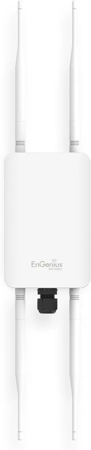 EnGenius Technologies ENH1350EXT Wi-Fi 5 AC1300 2x2 Dual-Band Outdoor Long Range Access Point/Range Extender/Bridge Features IP67 Rated, MU-MIMO, Fast Roaming (Mounting Kit & PoE Injector Included)