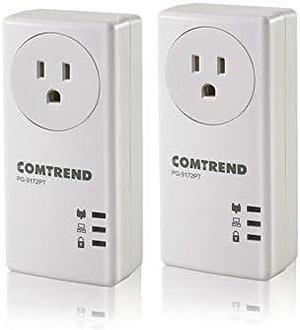 Comtrend G.hn Powerline Ethernet Adapter with Pass-Through Outlet - High-Speed Wired Connection for Streaming & Gaming, Creates Stable Network, Supports Up to 16 Devices  1200 Mbps, PG-9172PT-KIT