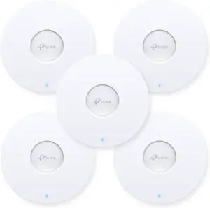 TP-Link EAP613 5-Pack Ultra-Slim Wireless Access Point w/o DC Adapter | Omada True Wi-Fi 6 AX1800 | Mesh, Seamless Roaming, WPA3, MU-MIMO | Remote & App Control | PoE+ Powered | Multi Control Options