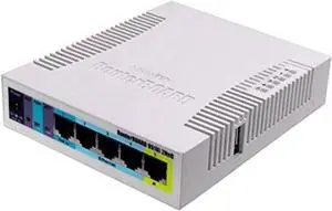 Mikrotik RouterBoard RB951Ui-2HnD 2.4GHz SOHO Wireless Access Point with Antennas Built in and 5 Ethernet Ports