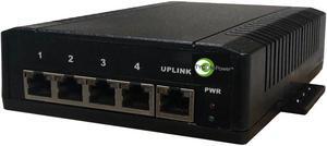 TP-SW5G-24 - 5 Port Unmanaged Industrial GigE 802.3at PoE Network Switch, 10-36VDC Wire Term Input, 4X PoE Ports + 1x Uplink Port, Supports up to 70W Total Output Power, Includes DIN Rail Mt Kit