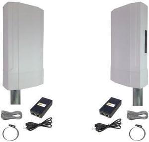 EZ-Bridge-AC+ high Power Outdoor 500mW Wireless PtP Bridge System, 2.4GHz and 5GHz Dual Radio, 802.11a/b/g/n/ac, 900 Mb/sec thruput. 3 Miles Range