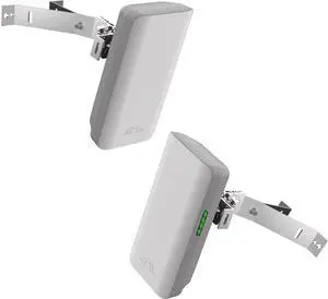 Point to Point Wireless Bridge with 2 Bracket Mounts, 2KM 5.8G Outdoor Starlink WiFi Extender, Long Range Network Bridge, PtP/PtMP, 12DBi High Gain Antenna, PoE Adapter, 2 RJ45 Port (2-Pack)