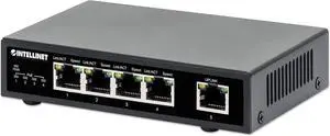 Intellinet 5-Port Poe Ethernet Switch - 62W Power Budget, Power Output up to 30W Per Port, Unmanaged, Wall Mountable, Fanless - for Computer Networking Hub, Desktop, 3 Yr Mfg Warranty  561839