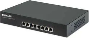 Intellinet 8 Port Gigabit Ethernet PoE+ Switch - 140W Power Budget - Endspan, Desktop or 19" Rackmount - IEEE 802.3at Compliant - 3 Yr Mfg Warranty - 560641
