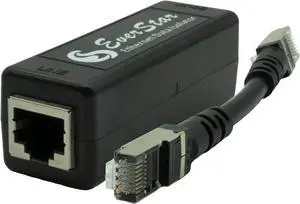 EverStar MI-305 Galvanic Network Isolator for Healthcare (EN60601-1 Compliant 4.5 KV, 2 MOPP) + 5 Patch STP Cable (1+1pc Kit) | Apple/Android TV | Hi-Res Audio Systems (RJ45) | Black