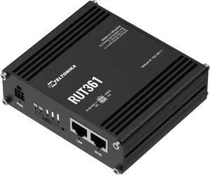 Teltonika RUT361 Industrial 4G LTE Router  Compact & Rugged Cellular Wireless Router with Ethernet, WiFi, VPN, RMS Support, Remote Monitoring, and IoT connectivity (RUT361200800)
