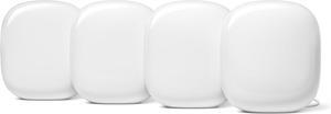 Google Nest WiFi Pro - Wi-Fi 6E - Reliable Home Wi-Fi System with Fast Speed and Whole Home Coverage - Mesh Wi-Fi Router - 4 Pack - Snow