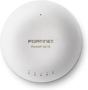 Fortinet FortiAP 221E | 802.11ac Wave 2 indoor wireless Access Point - dual radio, 4 internal Antennas, 1 x 10/100/1000 RJ45 port (FAP-221E-A)