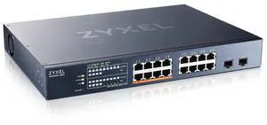 Zyxel 16-Port 2.5 Multi-Gig Switch | Cloud/Smart managed | PoE++ @180W | 8 x PoE++ (60W) | 2 x 10G SFP+ | Rack mount [XMG1915-18EP]