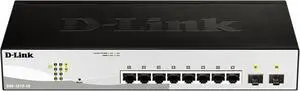 D-Link 10-Port Gigabit Smart Managed Switch | 8 GbE + 2 SFP Ports | L2+ | VLANs | Cable Diagnostics | Web Managed | Desktop or Rackmount | Fanless | NDAA Compliant | Lifetime Protection (DGS-1210-10)