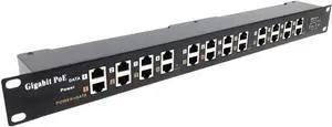 PoE Texas - PoE Injector - 12 Port Gigabit Passive Midspan Injector - Add or Increase Power Over Ethernet to Your Network for 802.3af or at Devices VoIP Phone, WiFi Access Point, IP Camera and More