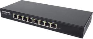 Intellinet 8-Port Gigabit Ethernet PoE+ Switch with PoE Passthrough - 85W PoE Budget, 30 W per Port, 16 Gbps Switch Fabric - 3 Yr Mfg Warranty-561679