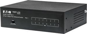 Tripp Lite Series 8-Port Desktop Unmanaged Gigabit Ethernet Network Switch with PoE+, 60W, Metal Enclosure, Plug-and-Play, Auto-Negotiable, Wall Mount Option, 3-Year Warranty (NG8POE-1)