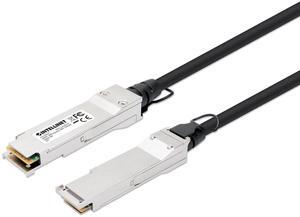 Intellinet QSFP+ 40G Passive DAC Twinax Cable QSFP+ to QSFP+ 3m MSA Compliant for Maximum Compatibility Direct Attach Copper AWG 30 Black