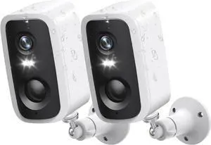 Gadpiparty Security Cameras Wireless Outdoor 2 Pack, 2K Battery Powered Cameras for Home Security EseeCloud, 2.4G WiFi Surveillance Indoor AI Motion Detection Color Night Vision 2-Way Talk Waterproof