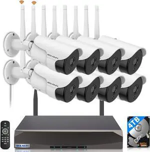 Gadpiparty 130° Wide-Angle & 2-Way Audio Outdoor Wireless Security Camera System, WiFi Video Surveillance, Home Security Cameras