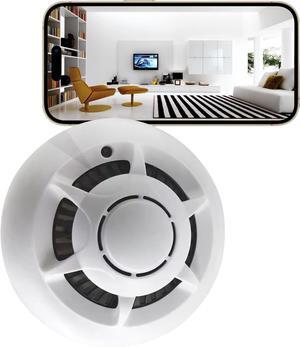 Gadpiparty Wireless Security Camera 1080P Indoor with Smoke Detector, WiFi Indoor Camera Dome Surveillance System with Night Vision,Motion Detection, for Home,Business, Baby Monitor