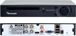 Gadpiparty 4CH 1080N Hybrid 5-in-1 AHD DVR (1080P NVR+1080N AHD+960H Analog+TVI+CVI) Standalone DVR CCTV Surveillance Security System Video Recorder Motion Detection Hard Drive not Included