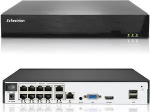 Gadpiparty 4K 10 Channel Network Video Recorder for POE Security Camera System,10CH NVR with AI Motion Detection,Easy Remote Access,Works with 10 x 8MP IP Cameras,Supports up to 8TB HDD (Not Included)