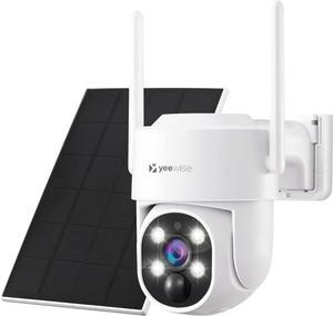 Gadpiparty Solar Security Camera Wireless Outdoor, 2.5K 4MP Wire-Free Home Security Camera, Solar/Battery Powered, Forever Power, Pan/Tilt WiFi Camera with PIR Sensor, 360° View, Spotlight Camera
